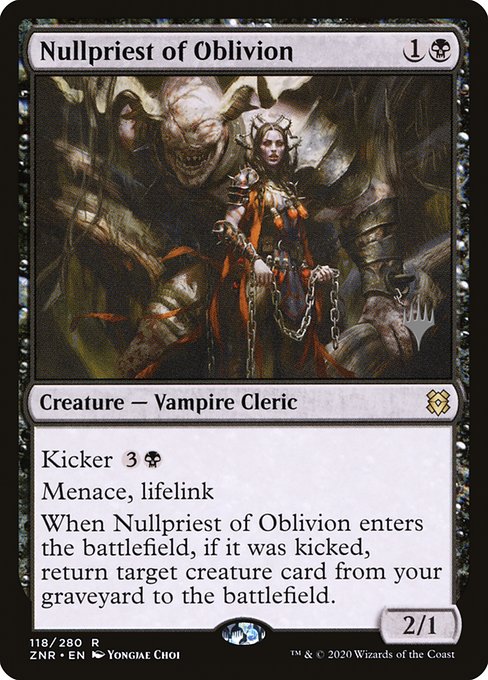 Zendikar Rising Promos - 118p - Nullpriest of Oblivion - Rare - B - Non-foil - Promo