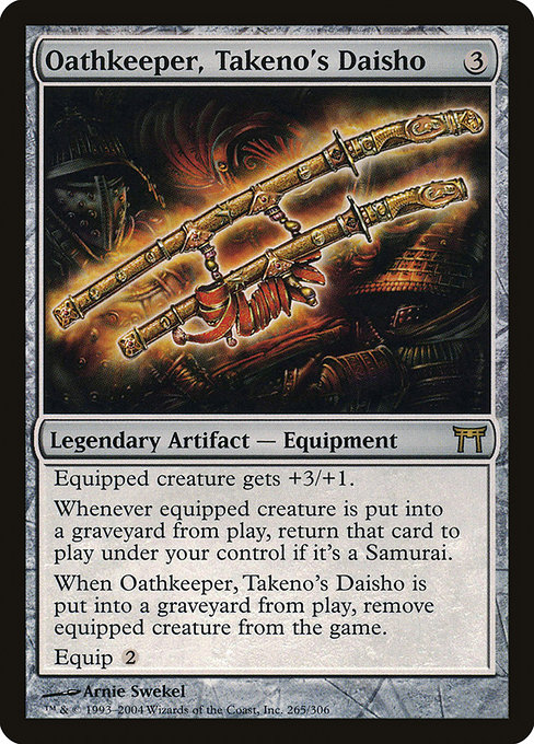 Champions of Kamigawa - 265 - Oathkeeper, Takeno's Daisho - Rare - C - Non-foil