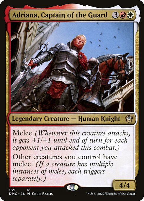 Dominaria United Commander - 139 - Adriana, Captain of the Guard - Rare - WR - Non-foil