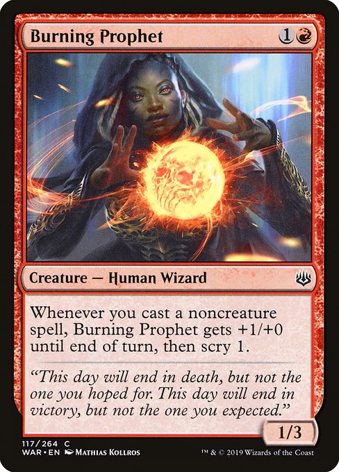 War of the Spark - 117 - Burning Prophet - Common - R - Non-foil