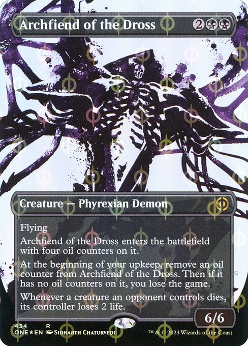 Phyrexia: All Will Be One - 434 - Archfiend of the Dross - Rare - B - Foil