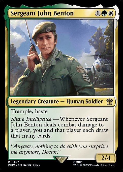Doctor Who - 157 - Sergeant John Benton - Rare - WG - Non-foil