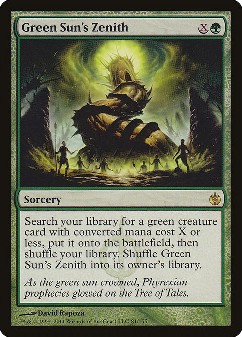 Mirrodin Besieged - 81 - Green Sun's Zenith - Rare - G - Non-foil