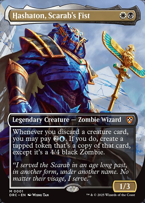 Aetherdrift Commander - 1 - Hashaton, Scarab's Fist - Mythic - WB - Non-foil