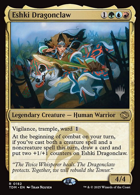 Tarkir: Dragonstorm Promos - 182p - Eshki Dragonclaw - Rare - Multi - Non-foil - Promo