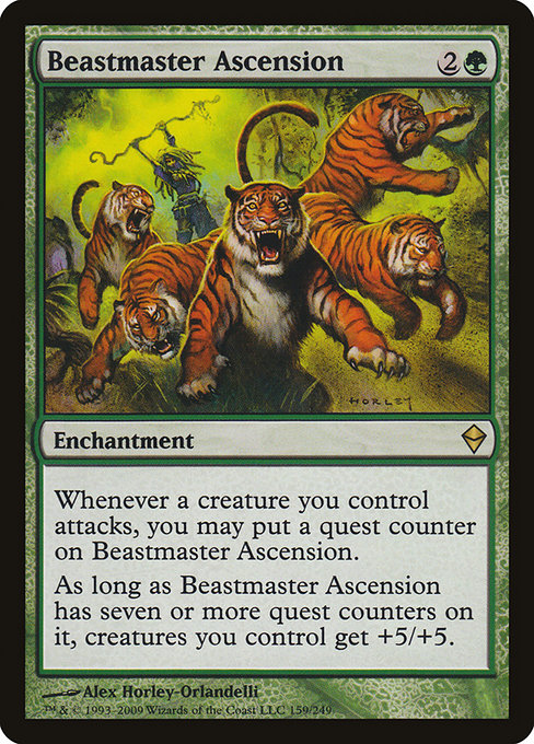 Zendikar - 159 - Beastmaster Ascension - Rare - G - Non-foil
