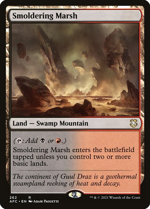 Forgotten Realms Commander - 262 - Smoldering Marsh - Rare - C - Non-foil