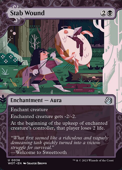 Wilds of Eldraine: Enchanting Tales - 36 - Stab Wound - Uncommon - B - Non-foil