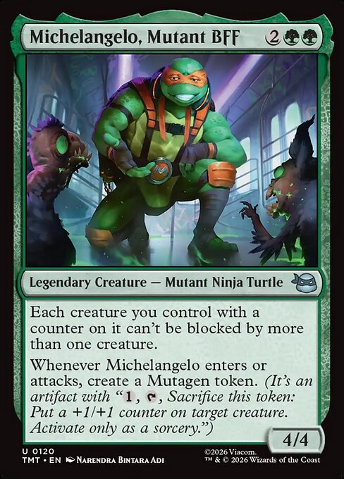 Teenage Mutant Ninja Turtles - 120 - Michelangelo, Mutant BFF - Uncommon - G - Non-foil