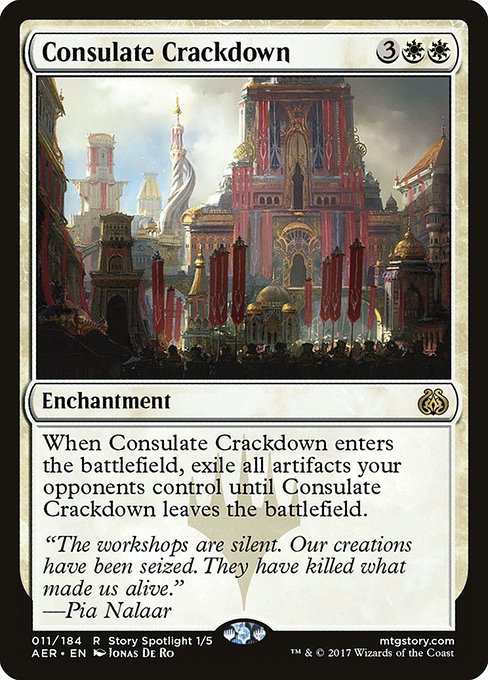 Aether Revolt - 11 - Consulate Crackdown - Rare - W - Foil