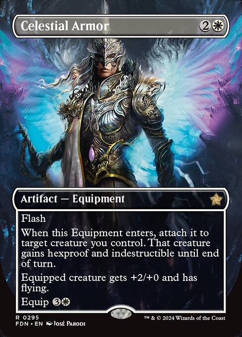 Foundations - 295 - Celestial Armor - Rare - W - Non-foil
