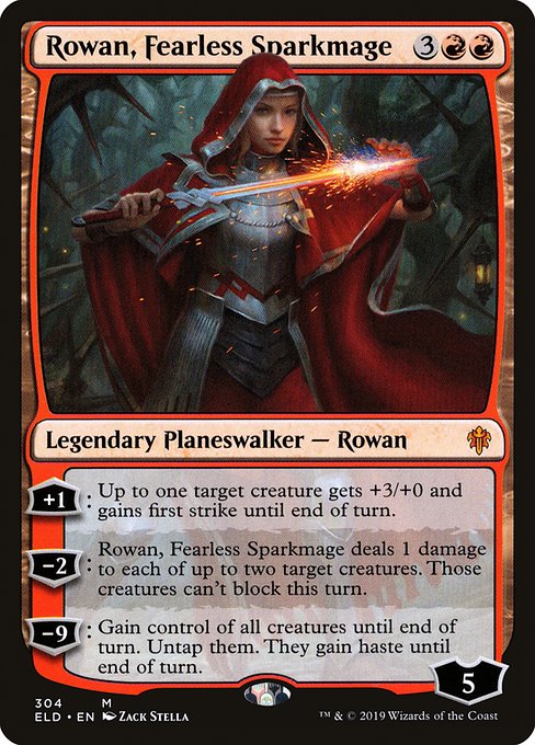 Throne of Eldraine - 304 - Rowan, Fearless Sparkmage - Mythic - R - Foil