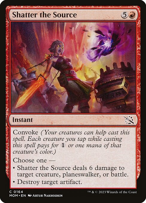 March of the Machine - 164 - Shatter the Source - Common - R - Non-foil