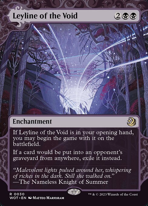 Wilds of Eldraine: Enchanting Tales - 30 - Leyline of the Void - Rare - B - Foil