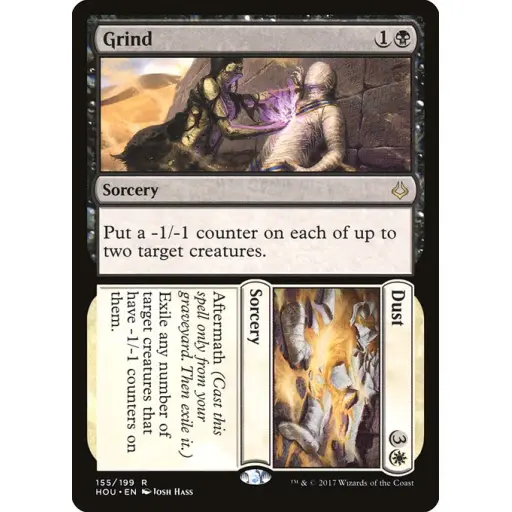 Hour of Devastation - 155 - Grind // Dust - Rare - WB - Foil
