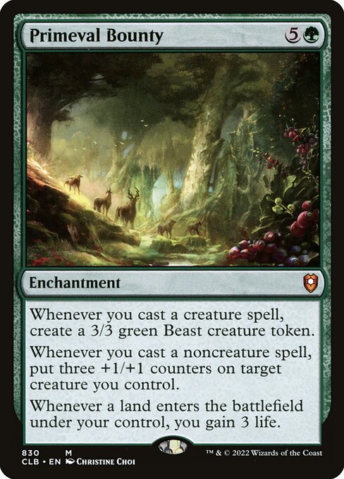Commander Legends: Battle for Baldur's Gate - 830 - Primeval Bounty - Mythic - G - Non-foil