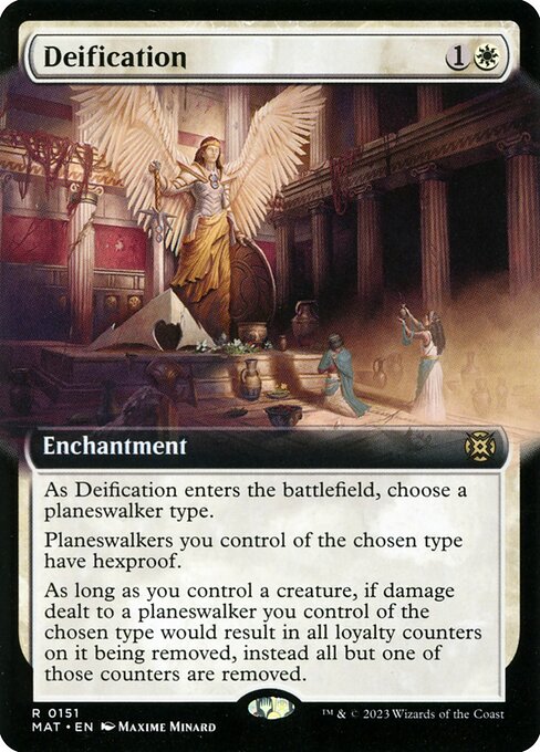 March of the Machine: The Aftermath - 151 - Deification - Rare - W - Foil