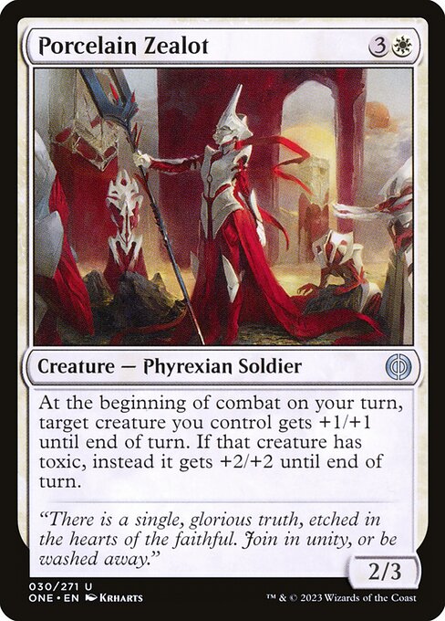 Phyrexia: All Will Be One - 30 - Porcelain Zealot - Uncommon - W - Non-foil