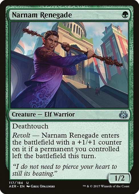 Aether Revolt - 117 - Narnam Renegade - Uncommon - G - Foil