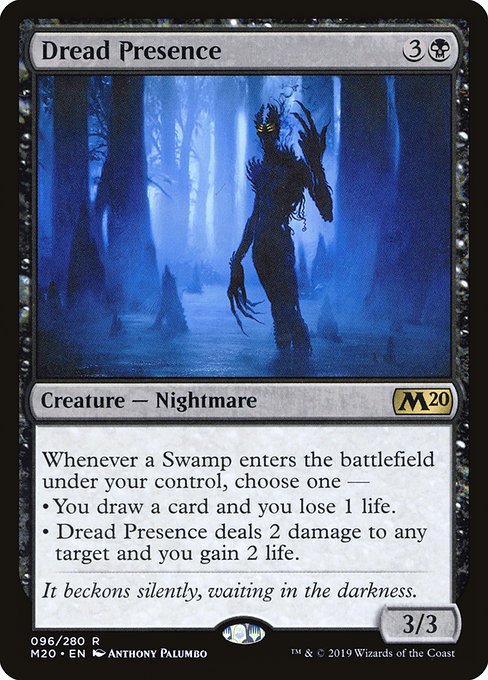 Core Set 2020 - 96 - Dread Presence - Rare - B - Foil