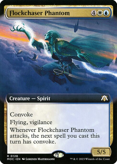 March of the Machine Commander - 128 - Flockchaser Phantom - Rare - WU - Non-foil
