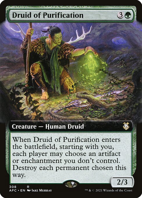 Forgotten Realms Commander - 308 - Druid of Purification - Rare - G - Non-foil