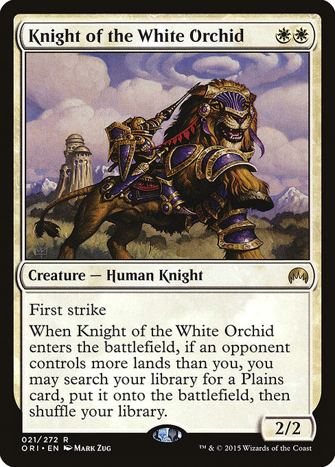 Magic Origins - 21 - Knight of the White Orchid - Rare - W - Non-foil