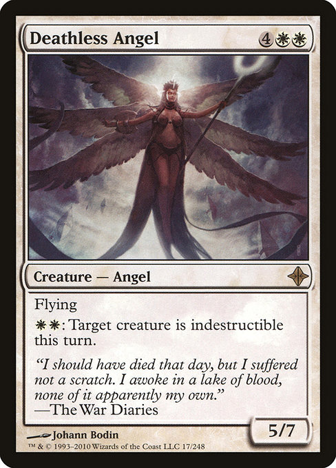 Rise of the Eldrazi - 17 - Deathless Angel - Rare - W - Non-foil