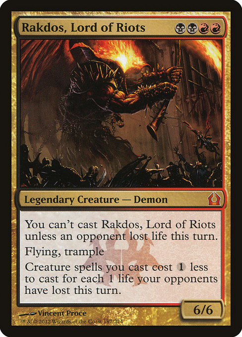 Return to Ravnica - 187 - Rakdos, Lord of Riots - Mythic - BR - Non-foil