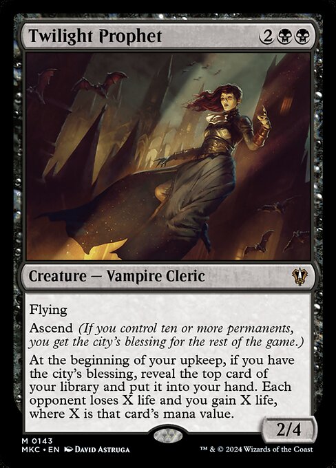 Murders at Karlov Manor Commander - 143 - Twilight Prophet - Mythic - B - Non-foil