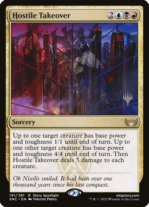 Streets of New Capenna Promos - 191p - Hostile Takeover - Rare - Multi - Foil - Promo