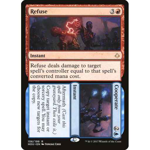Hour of Devastation - 156 - Refuse // Cooperate - Rare - UR - Foil