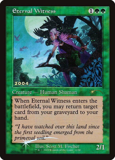 30th Anniversary Play Promos - 12 - Eternal Witness - Rare - G - Foil - Datestamped Promo