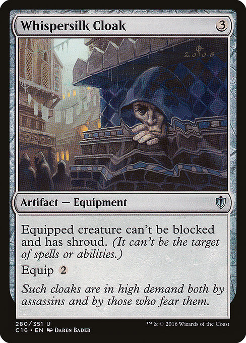 Commander 2016 - 280 - Whispersilk Cloak - Uncommon - C - Non-foil