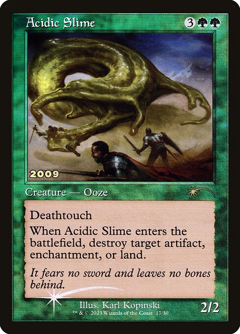 30th Anniversary Play Promos - 17 - Acidic Slime - Rare - G - Foil - Datestamped Promo