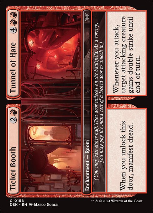 Duskmourn: House of Horror - 158 - Ticket Booth // Tunnel of Hate - Common - R - Foil