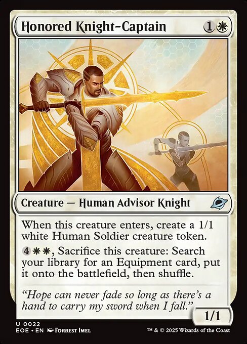 Edge of Eternities - 22 - Honored Knight-Captain - Uncommon - W - Non-foil