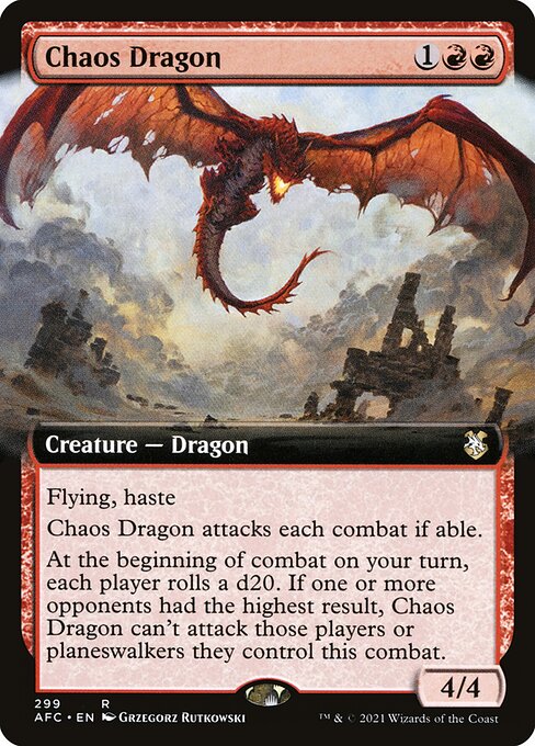 Forgotten Realms Commander - 299 - Chaos Dragon - Rare - R - Non-foil