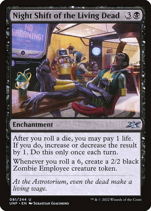 Unfinity - 81 - Night Shift of the Living Dead - Uncommon - B - Foil