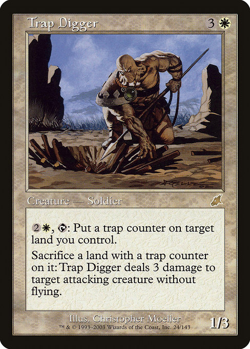 Scourge - 24 - Trap Digger - Rare - W - Non-foil