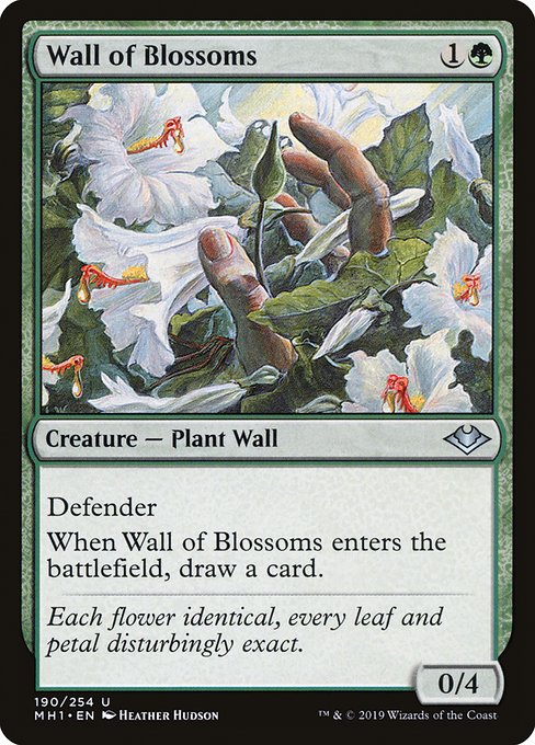 Modern Horizons - 190 - Wall of Blossoms - Uncommon - G - Non-foil