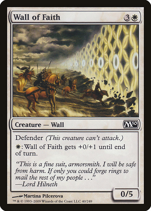 Magic 2010 - 40 - Wall of Faith - Common - W - Non-foil