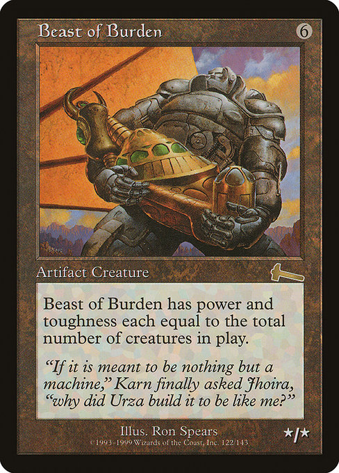 Urza's Legacy - 122 - Beast of Burden - Rare - C - Non-foil