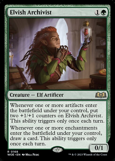 Wilds of Eldraine - 168 - Elvish Archivist - Rare - G - Non-foil