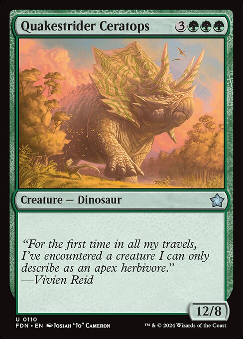 Foundations - 110 - Quakestrider Ceratops - Uncommon - G - Foil