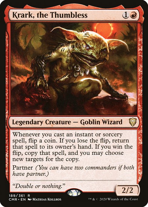 Commander Legends - 189 - Krark, the Thumbless - Rare - R - Non-foil
