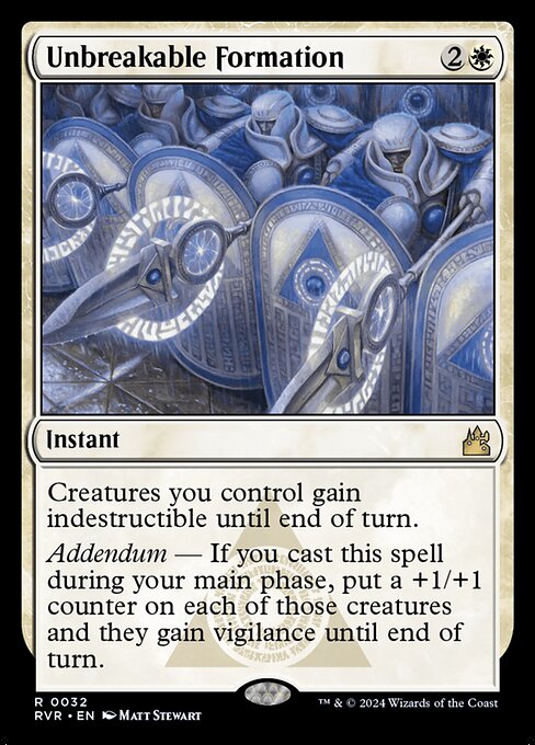 Ravnica Remastered - 32 - Unbreakable Formation - Rare - W - Non-foil