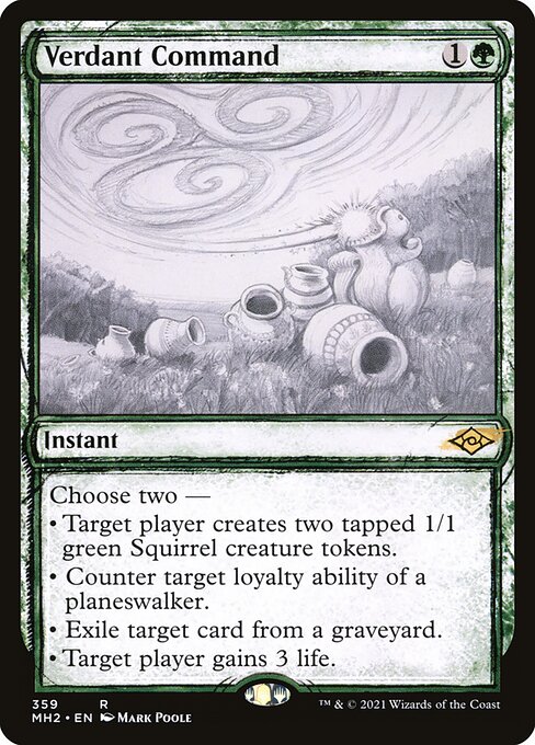 Modern Horizons 2 - 359 - Verdant Command - Rare - G - Foil