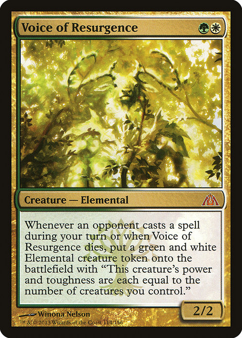 Dragon's Maze - 114 - Voice of Resurgence - Mythic - WG - Non-foil