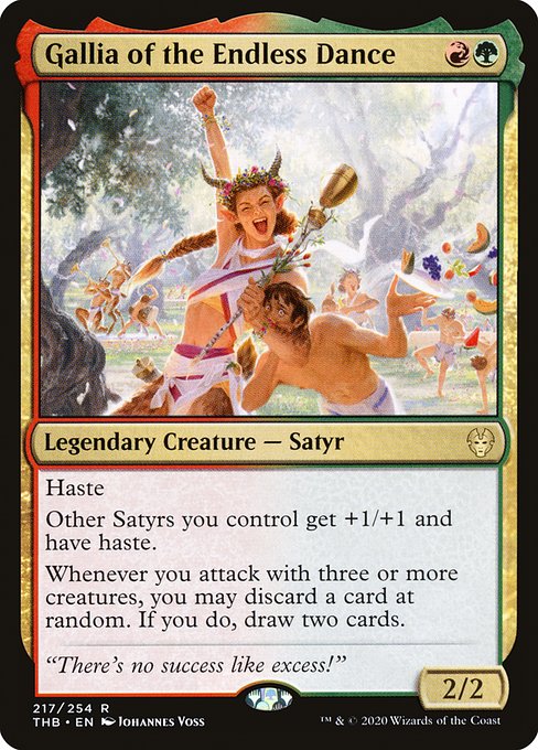 Theros Beyond Death - 217 - Gallia of the Endless Dance - Rare - RG - Non-foil